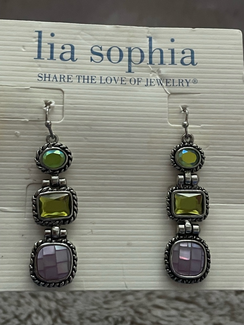 Lia Sophia Granada silver-tone earrings - Picture 3 of 3